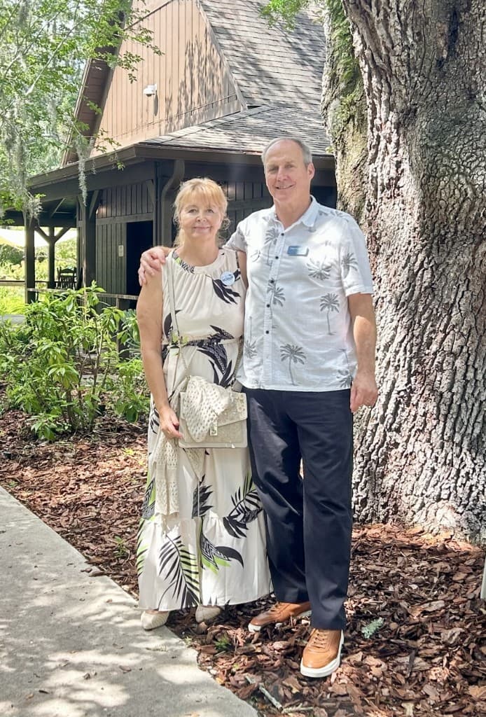 Tim Hughes and Christiane at a community event in Pinellas County